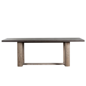 America <b>Retro</b> Style <b>Dining</b> Room Rectangular Micro Cement top Solid Wood Base <b>Dining</b> <b>Table</b> for 6 8 10 seats - Product Image 2