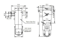 Motor DC3V-6V DC Geared Motor TT Motor Anti Interferensi Magnetik untuk Chassis Mobil Pintar 100 Rpm 190Rpm 240Rpm 100mA 120mA Tanpa Roda