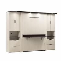 Lit mural vertical de conception nouvelle avec armoire, taille personnalisée, lit Murphy rétractable automatique caché avec bureau, directement de l'usine