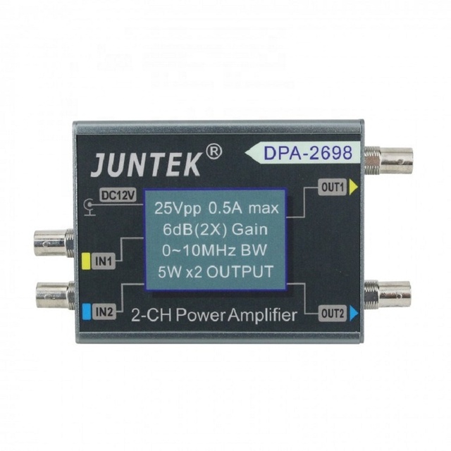 DPA2698 High Power Dual Channel Amplifier Bandwidth 100KHz DDS Function Signal Generator DC Power Output 25Vpp 10MHz