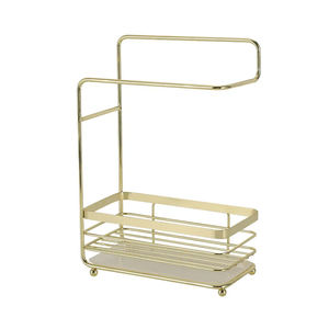 Support métallique pour torchons de cuisine et salle de bain, égouttoir de rangement pour évier avec plateau de drainage amovible - Product Image 1