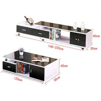Meubles KD à prix avantageux, en stock, livraison rapide, ensemble de meubles de salon modernes en bois massif, petit meuble TV CBM, table basse