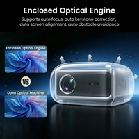 Projecteur natif 1080P 2800 ANSI H8 MAX, projecteur vidéo intelligent, projecteur LCD 5'', avec Android 14, projecteur WiFi 4K, home cinéma