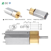 Moteur à engrenages métalliques à aimant permanent 16 mm à couple élevé et faible vitesse 050, mini ventilateur CC à balais 3V/6V/12V CW/CCW, étanche à l'eau