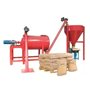 Cement adhesive factory China cement dry mortar mixer ceramic tile complete equipment self-loading mixer