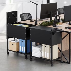 Armoire à dossiers mobile <span class=keywords><strong>avec</strong></span> serrure - <span class=keywords><strong>Chariot</strong></span> de classement à roulettes - Classeur à lettres suspendu - Classeur à dossiers coulissant pour la maison et le bureau - Product Image 6