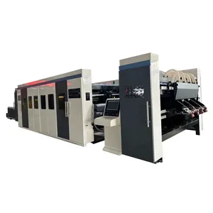 Automatic Carton Box Cake Pizza Pasting Printing Slotting Making Machine