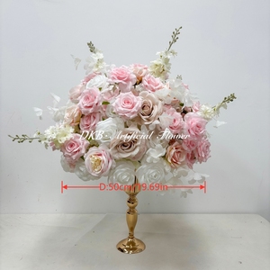 DKB <b>Artificial</b> Flowers Wholesale Silk Flower Ball Pink Flower Balls For Hotel Wedding Birthday Party School Event Decor - Product Image 2