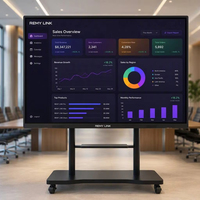 Prix d'usine, écran tactile 20 points de 55 à 65 pouces, tableau blanc interactif LCD 4K, Android double OS, éducation interactive et réunions à distance