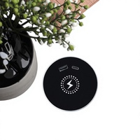 Chargeur sans fil intégré de bureau industriel 20W en alliage d'aluminium, charge rapide Type-C, pour téléphone portable, hôtel, bureau
