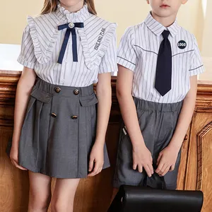 新款女生男生校服夏季定制儿童幼儿园校服2件套