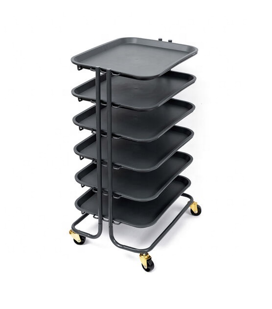 6-Tier Rolling Art Supply Storage Cart Multi Layer Project Organizer Trolley for Craft Room and Studio
