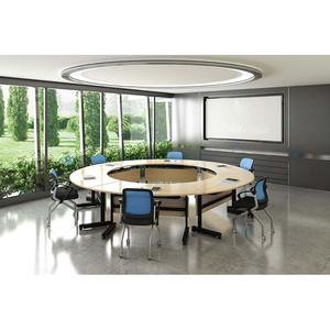 Multifunction Movable Foldable Staff Training Desk 16 Person Desk Round Meeting Conference Table Combination with Wheels