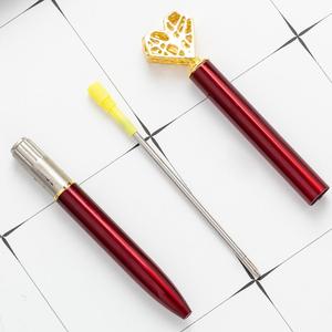 Kawaii cristal bolígrafo de chica de moda en forma de corazón de diamante grande pluma de Metal de Material Escolar <span class=keywords><strong>Bolis</strong></span> Escolares la escuela suministros - Product Image 4