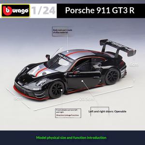 Bburago 1:24 Porsche 911 GT3 R, Coche de Juguete de Aleación de Simulación, Modelo de Coche de Colección - Product Image 3