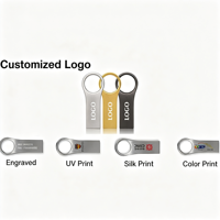 Clé USB en métal avec logo personnalisé, 2 Go, 4 Go, 8 Go, 16 Go, 32 Go, 64 Go, 128 Go, USB 2.0, haute vitesse, clé USB, disque mémoire