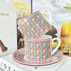 Hot Sale Nordic Luxury Pig Nose Pattern Ceramic Coffee <b>Cup</b> Saucer <b>Set</b> - Product Image 5
