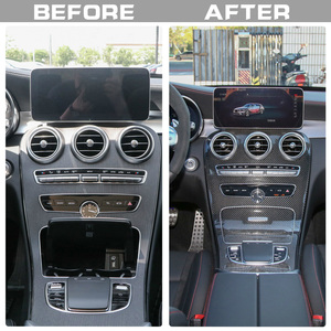 BFB - Revêtement de protection en fibre de carbone pour le panneau de commande de vitesses central pour <span class=keywords><strong>Mercedes</strong></span> Classe C W205 CLS Classe <span class=keywords><strong>GLC</strong></span> 2021-2022 - Product Image 4