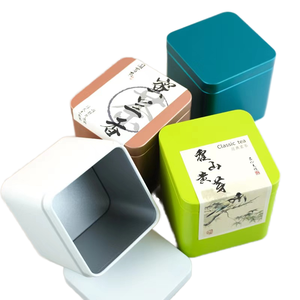 Luxury Vintage Iron Square Cans Thickened Laser Featured Portable Packaging Bag Candies Food Sweets Candles <strong>Chocolate</strong> Cookies