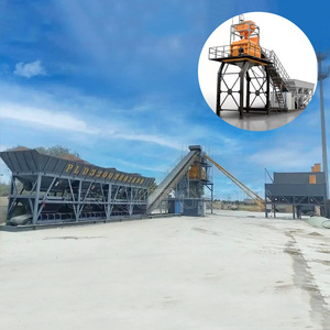 Planta mezcladora de hormigón móvil completamente automática de 50 m3/h, planta de hormigón estacionaria - Product Image 5