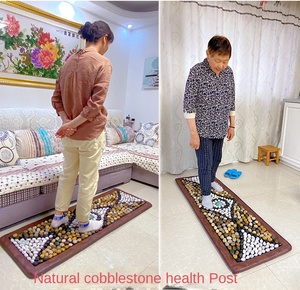 Tapis de massage des pieds en galets naturels, coussin de thérapie pour points d'acupression, couverture de massage des pieds à domicile - Product Image 2
