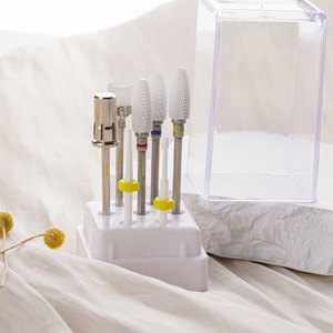 Ensemble de 7 embouts de perçage pour ongles en céramique blanche, pour enlever les cuticules, ponceuses pour pédicure et manucure, pour perceuses à ongles électriques - Product Image 5