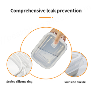 Rectangular Leakproof <b>Lunch</b> Bento Box Stackable Food Container 304 Stainless Steel <b>Lunch</b> Box Plastic Lid - Product Image 4