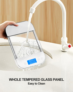 Báscula digital de cocina de alta precisión para el hogar, báscula electrónica de vidrio templado para medir el peso de los alimentos. - Product Image 4