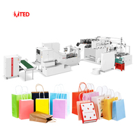 Machine de fabrication de sacs en papier automatique à grande vitesse RZFD-330T, fond carré, plat, sac boutique, sac baguette