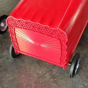 Poubelle à couvercle roulant ouvert en gros, 100-240L, écologique, avec roues et pédale - Product Image 4