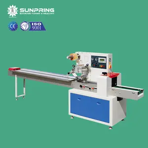 SUNPRING flow cuscel wrapping macchina avvolgitrice orizzontale flow pack packer