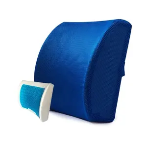 Gel Pillow Lumbar Support Car Seat Back Cushion Memory Foam Slow Rebound Back Pillow Office Chair Low Back Pain Chair Comfort