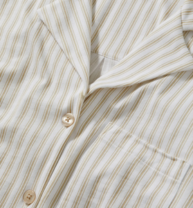 Pigiama da Donna a Maniche Lunghe a Righe, Set Due Pezzi in Cotone Pima, Completo Corto Sostenibile <span class=keywords><strong>per</strong></span> il Sonno Femminile - Product Image 2