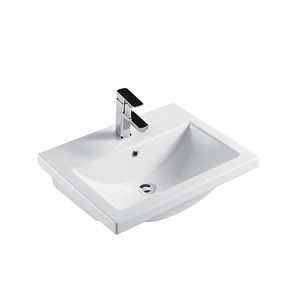 <span class=keywords><strong>Lave</strong></span>-toilette secteur salle de douche articles sanitaires ensemble d'évier de vanité carré en céramique lavabo tasse comptoir évier simple salle de bain - Product Image 2