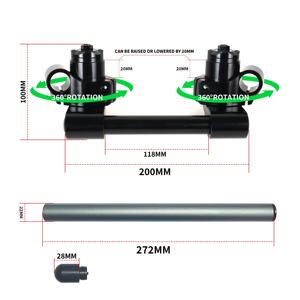 CNC แฮนด์รถจักรยานยนต์ปรับได้7/8 "ระบบบาร์จับแบบถอดได้สำหรับ MSX125ฮอนด้า MSX125SF คาวาซากิ <span class=keywords><strong>Z125</strong></span> Z125pro - Product Image 2