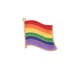 2024 Rainbow Gay Pride Flag LGBT Rights Metal Esmalte Pin Badge Collar pins