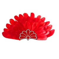 Coiffe à plumes et chapeau haut de forme pour femme, accessoire de cosplay pour Noël, carnaval, fête d'Halloween sur le thème du cardinal