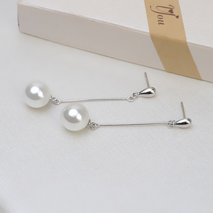 Accessoires en argent DIY, boucles d'oreilles torsadées polies en forme de beignets frits avec support vide en perle S925, boucles d'oreilles simples de 5 mm, 5605 - Product Image 2