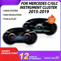 Panel Instrumen Digital LCD YZ untuk Mercedes-Benz Kelas C/E/A, C/GLC/ML/GL/GLA, Spedometer Interior Mobil