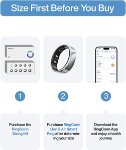 แหวนสมาร์ทใหม่ IOS ABS เครื่องวัดอัตราการเต้นของหัวใจ เครื่องติดตามการนอนหลับ เครื่องวัดออกซิเจนในเลือด แอปติดตามการออกกำลังกาย ควบคุมผ่านแอป แบตเตอรี่ใช้งานได้ยาวนาน (20 - Product Image 3