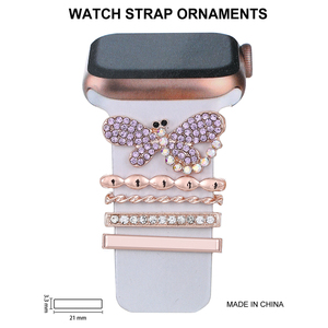 Anillo decorativo de abalorios de Metal de diamante de lujo para <span class=keywords><strong>Apple</strong></span> Watch Band <span class=keywords><strong>accesorios</strong></span> para Iwatch pulsera correas de silicona ornamento - Product Image 4