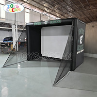 Écran de projection portable et durable pour simulateur de golf gonflable |   Pompe à air électrique pour structure de golf gonflable à montage rapide