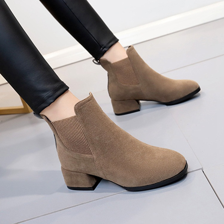 Eifa Botín de tacón color Camel MUJER otoño/invierno 2018|Botas hasta el  tobillo| - AliExpress