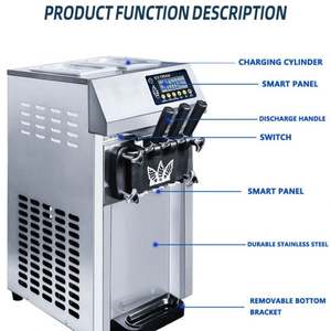 เครื่องควบคุมแรงดันไฟฟ้า A126 1255W สำหรับเครื่องทำไอศครีมใหม่พร้อมถั่วโยเกิร์ตผลไม้นมส่วนผสมช็อกโกแลต - Product Image 6