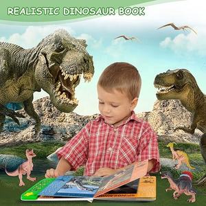 <span class=keywords><strong>Livre</strong></span> <span class=keywords><strong>audio</strong></span> de dinosaure réaliste avec 12 personnages Jouet musical interactif et éducatif alimenté par batterie pour garçons et filles - Product Image 3
