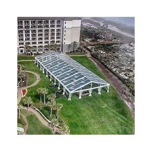 Sang trọng trong suốt đám cưới marquee Lều 500 mét vuông không thấm nước trong nhà tổ chức sự kiện bên tán mái vòm <span class=keywords><strong>Inflatable</strong></span> pop-up thiết kế - Product Image 4