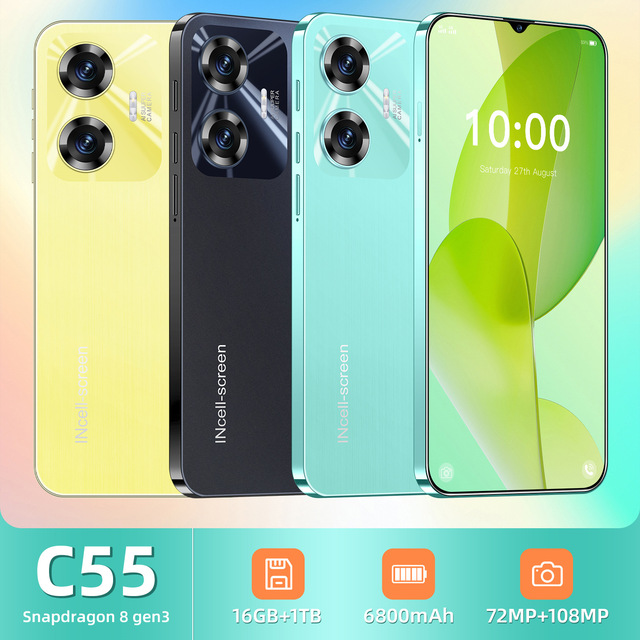 Cheap Mobile Phone TVS on Sale Free Shipping Android 13 6.8" 2K Screen 4GB RAM Dual SIM 5000-5999mAh Battery