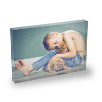 Cadre photo DIY économique, ensembles multi-paquets en gros, décoration intérieure, cadre photo Funia en acrylique, métal, laiton de luxe, verre doré