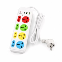 Multiprise 10A personnalisée par le fabricant avec interrupteur, 3 ports USB et 8 prises, norme US/UK