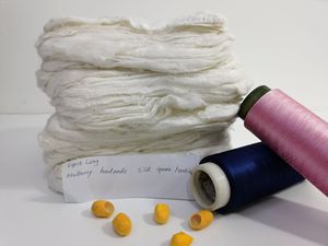 Dâu Lụa Hankie Vuông Tùy Chỉnh Handmade Bất Lụa Vuông 26*26Cm Lụa Hankie Sợi Cho Làm Đầy Nghệ Thuật Nhuộm - Product Image 3